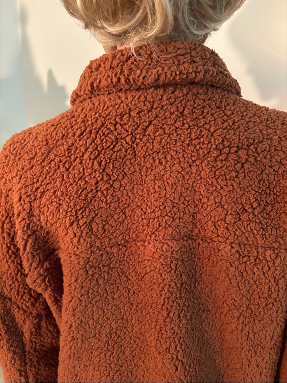 Hippie Rose Rust Teddy Sherpa Button-Up Jacket R1 - Picture 7 of 12